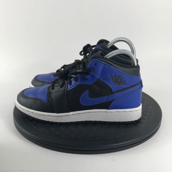 Nike Air Jordan 1 Mid GS Hyper Royal Blue/Black 554725-077 Youth Size 4Y - Picture 8 of 12